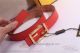 AAA Replica Cheap Fendi Orange Leather Belt - Yellow Gold Double F Buckle (7)_th.jpg